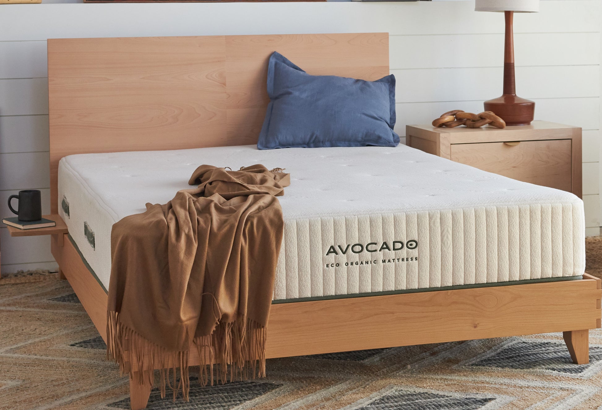 Avocado Blonde City Bed Frame with Headboard California King