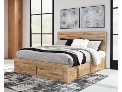 Queen panel storage bed with 1