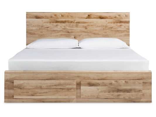 Queen panel storage bed with 1