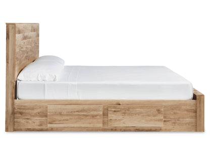 Queen panel storage bed with 1
