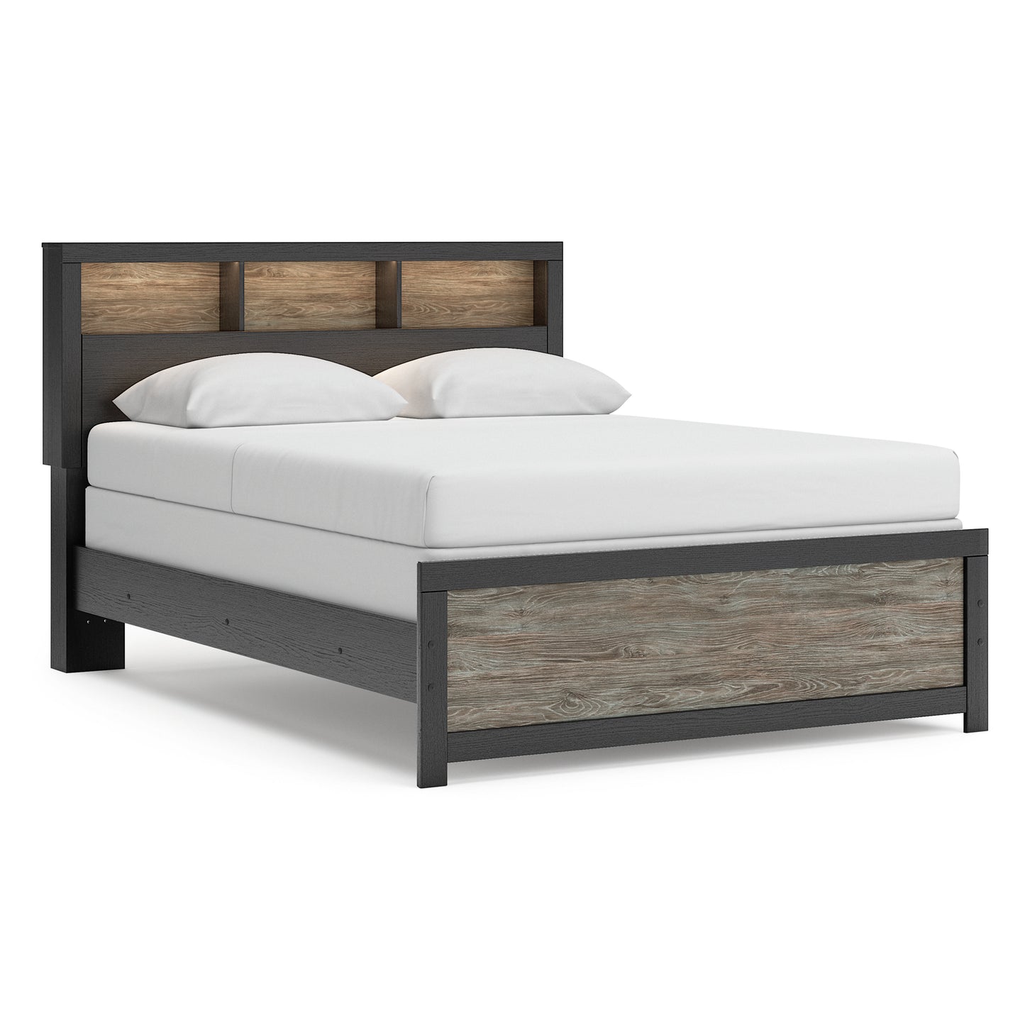Ashley Jonnifer Bookcase Panel Bed Queen Gray Black