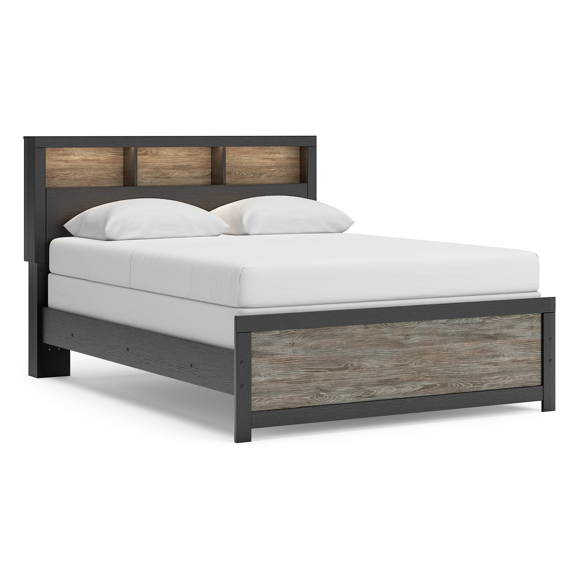 Ashley Jonnifer Bookcase Panel Bed Queen Gray Black