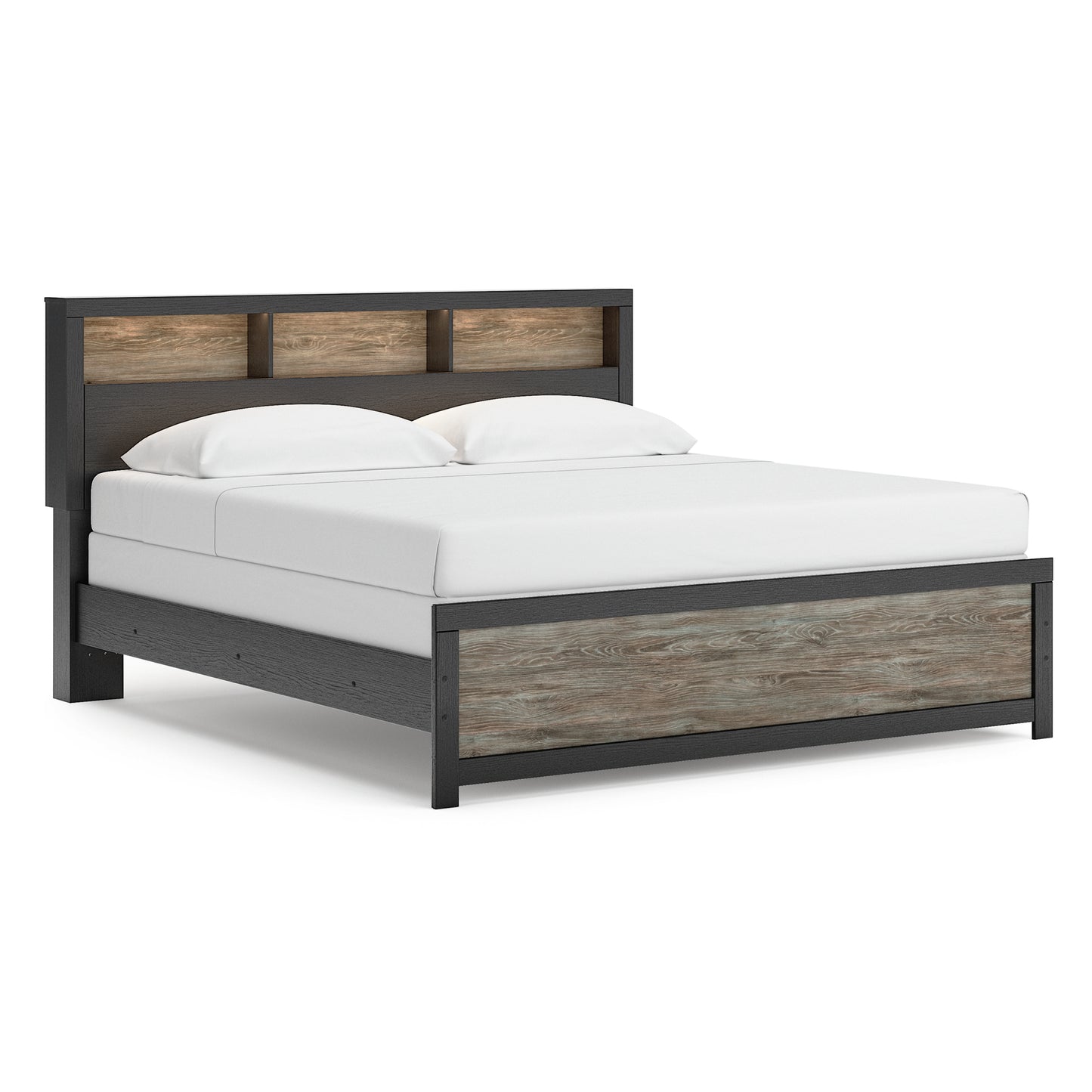 Ashley Jonnifer Bookcase Panel Bed King Gray Black