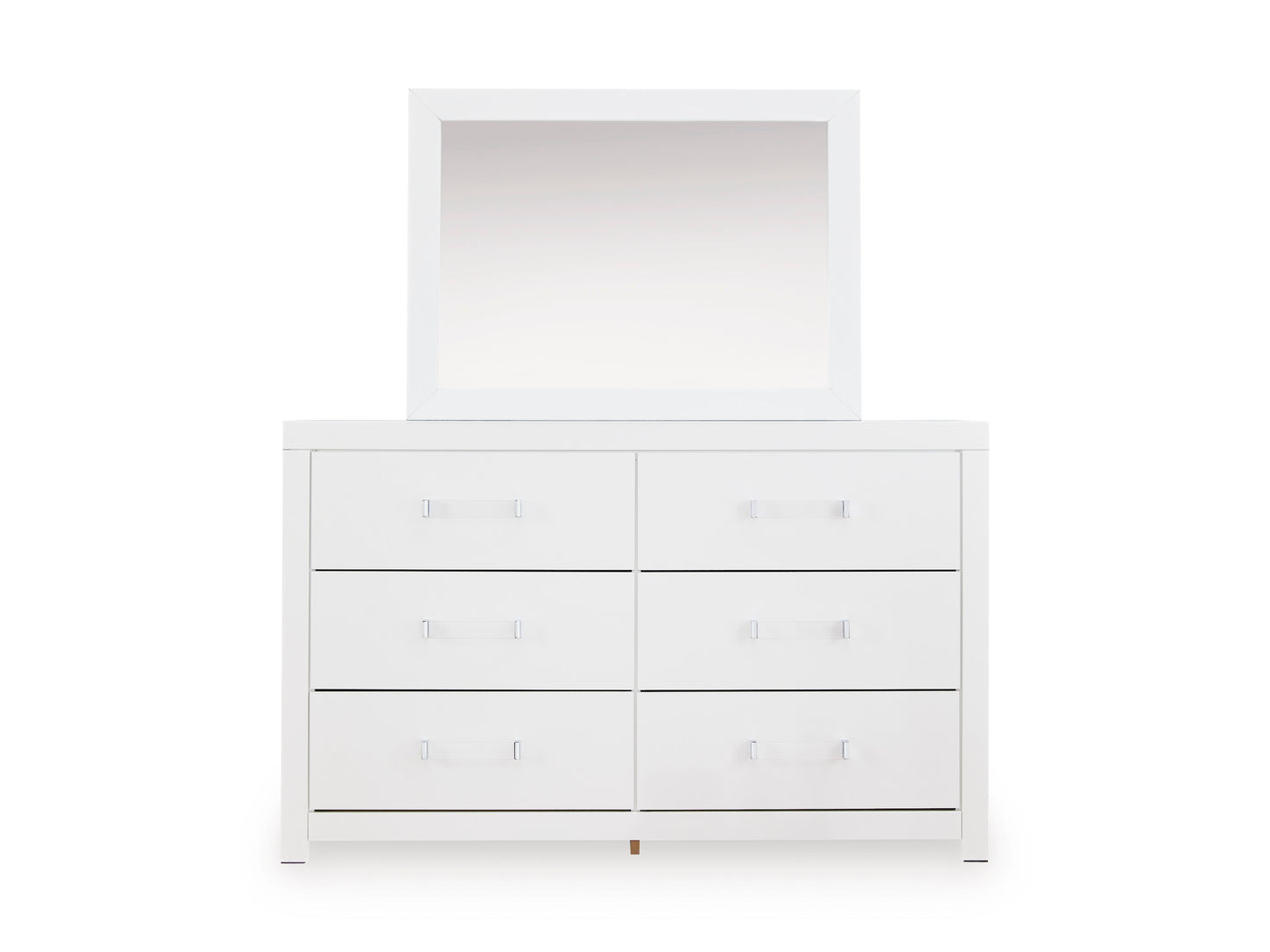 Ashley Raechalla Dresser and Mirror White