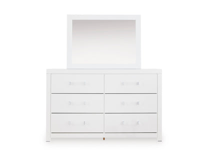 Ashley Raechalla Dresser and Mirror White