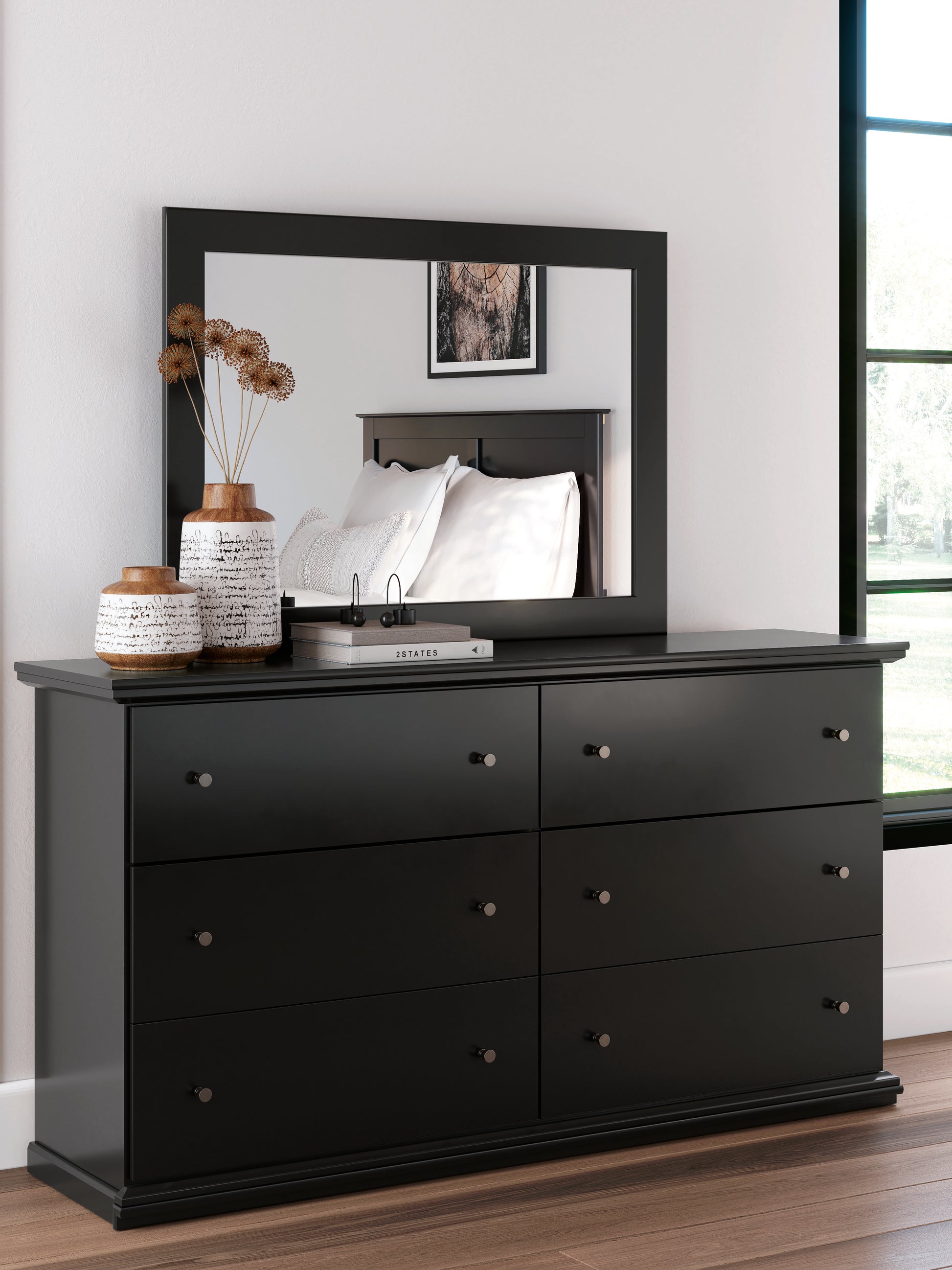 long black dresser FUFU&GAGA Wooden 63 in. Width 12 Drawer Dresser, Storage Cabinet Console with Wooden Legs, European Style THD-390033-02 Different from ordinary long chests of drawers ChVans Black 9 Drawers Dresser