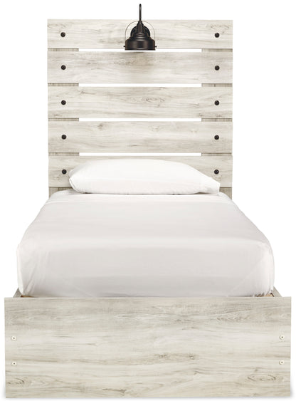Cambeck Twin Panel Bed with 4 Storage Drawers and 4 Cubbies
