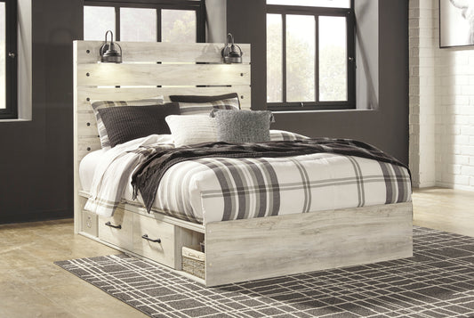 Cambeck Queen Panel Bed with 2 Storage Drawers and 2 Cubbies - alternate view