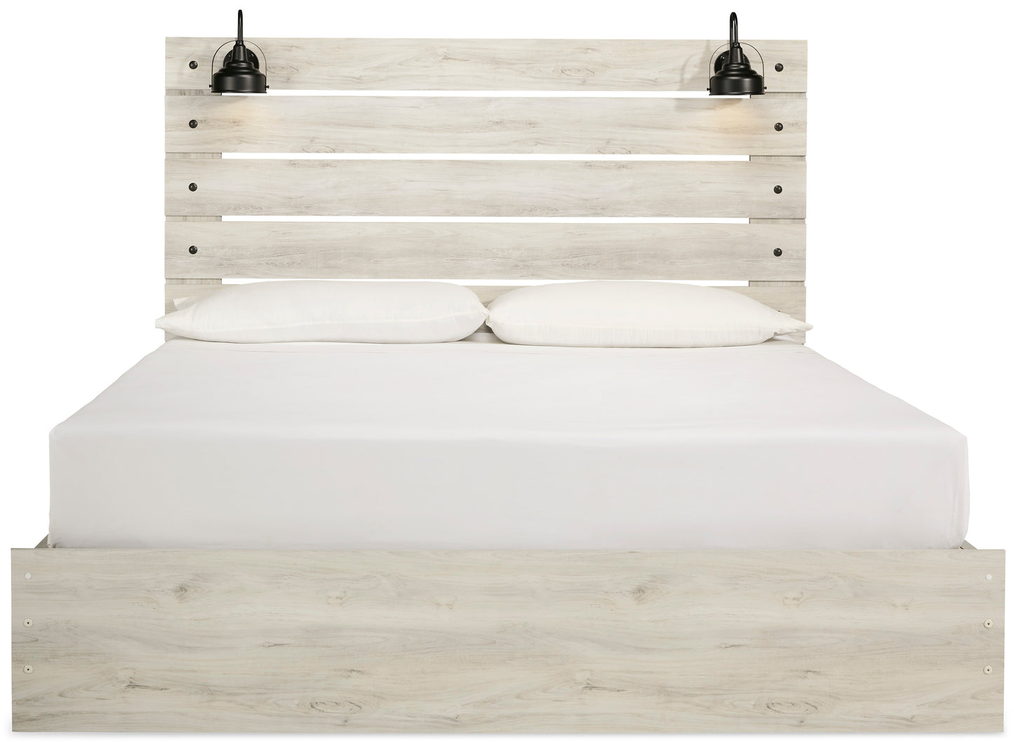 Cambeck King Panel Bed with 4 Storage Drawers and 4 Cubbies