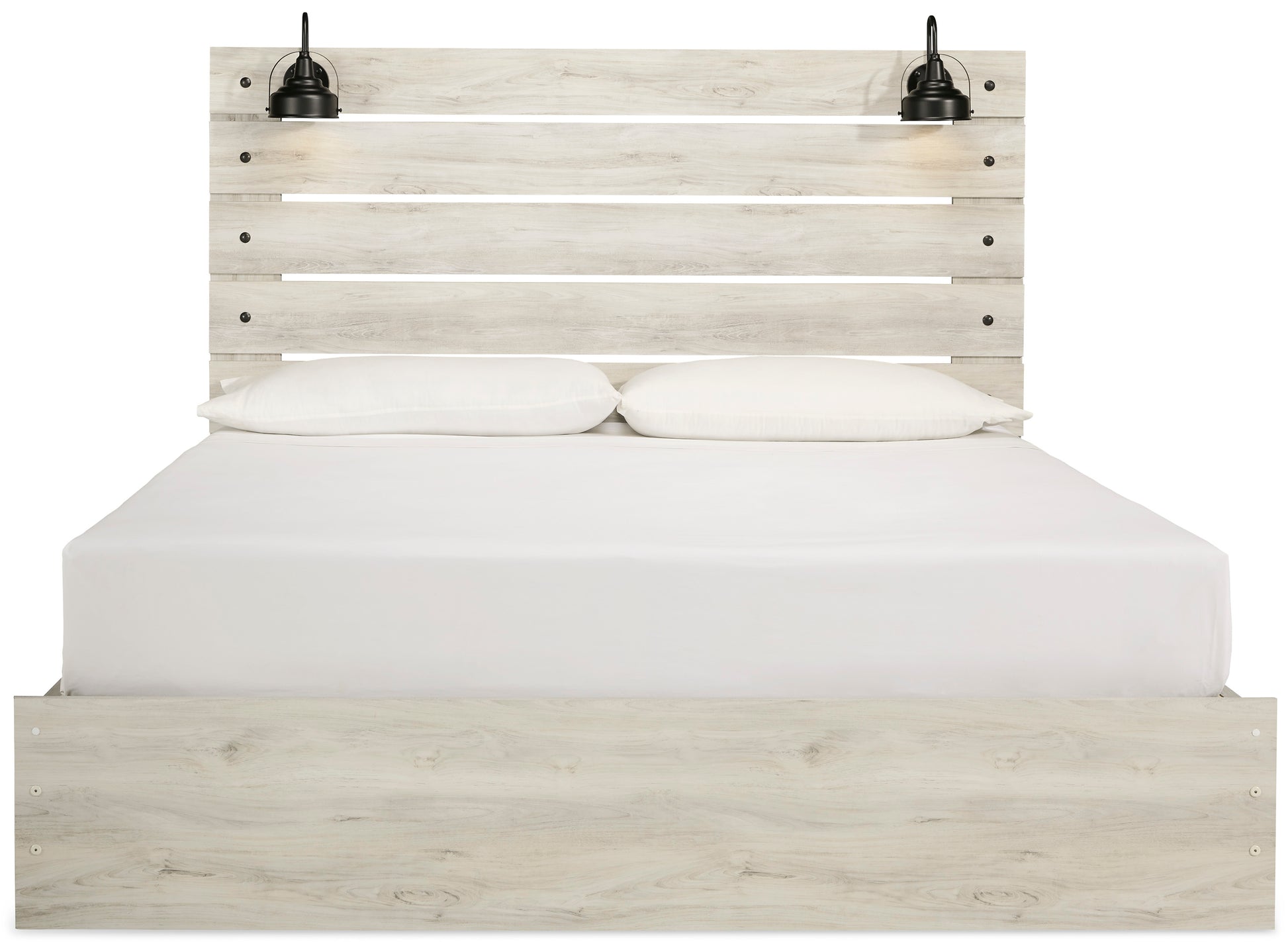Cambeck King Panel Bed with 4 Storage Drawers and 4 Cubbies