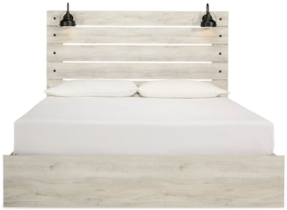Cambeck King Panel Bed with 4 Storage Drawers and 4 Cubbies