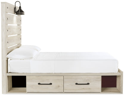Cambeck Full Panel Bed with 2 Storage Drawers and 2 Cubbies