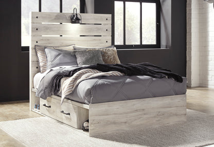 Cambeck Full Panel Bed with 2 Storage Drawers and 2 Cubbies