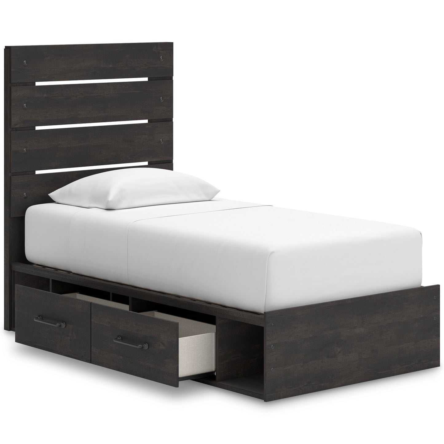 Delmorta Panel Bed with Double Storage