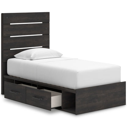 Delmorta Panel Bed with Double Storage