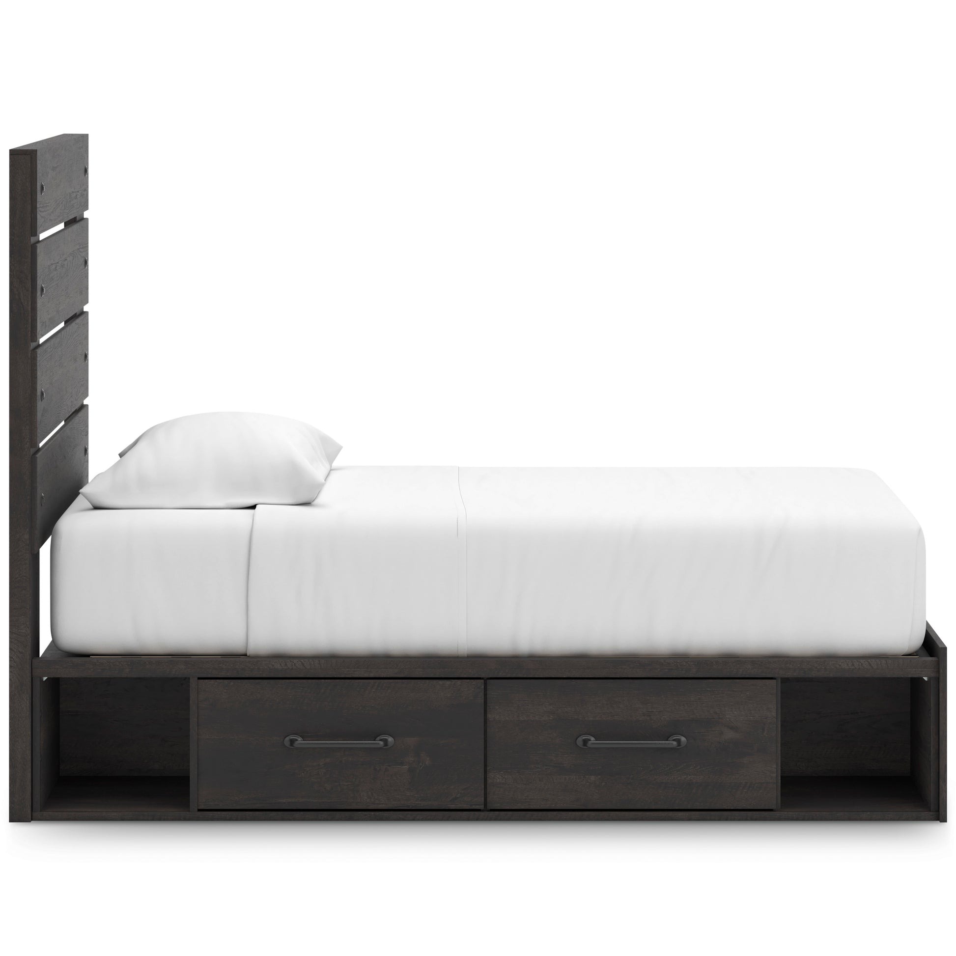 Delmorta Panel Bed with Double Storage