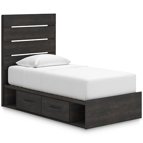 Delmorta Panel Bed with Double Storage