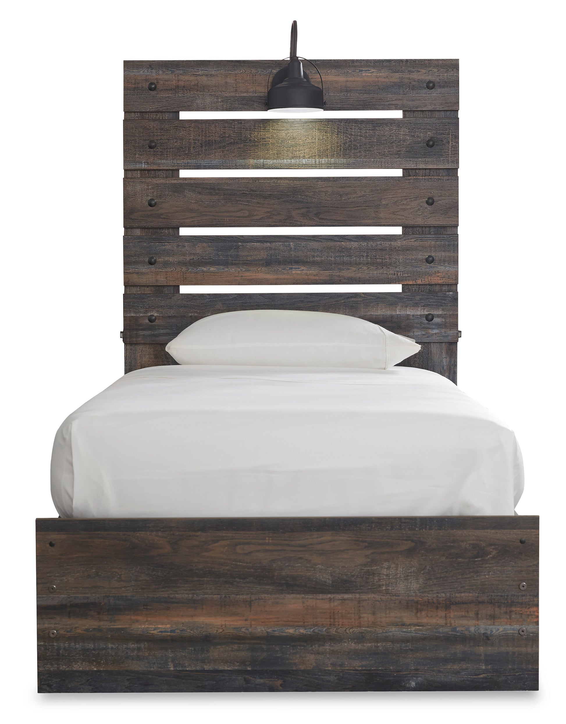 Drystan Twin Panel Bed with 4 Storage Drawers and 4 Cubbies