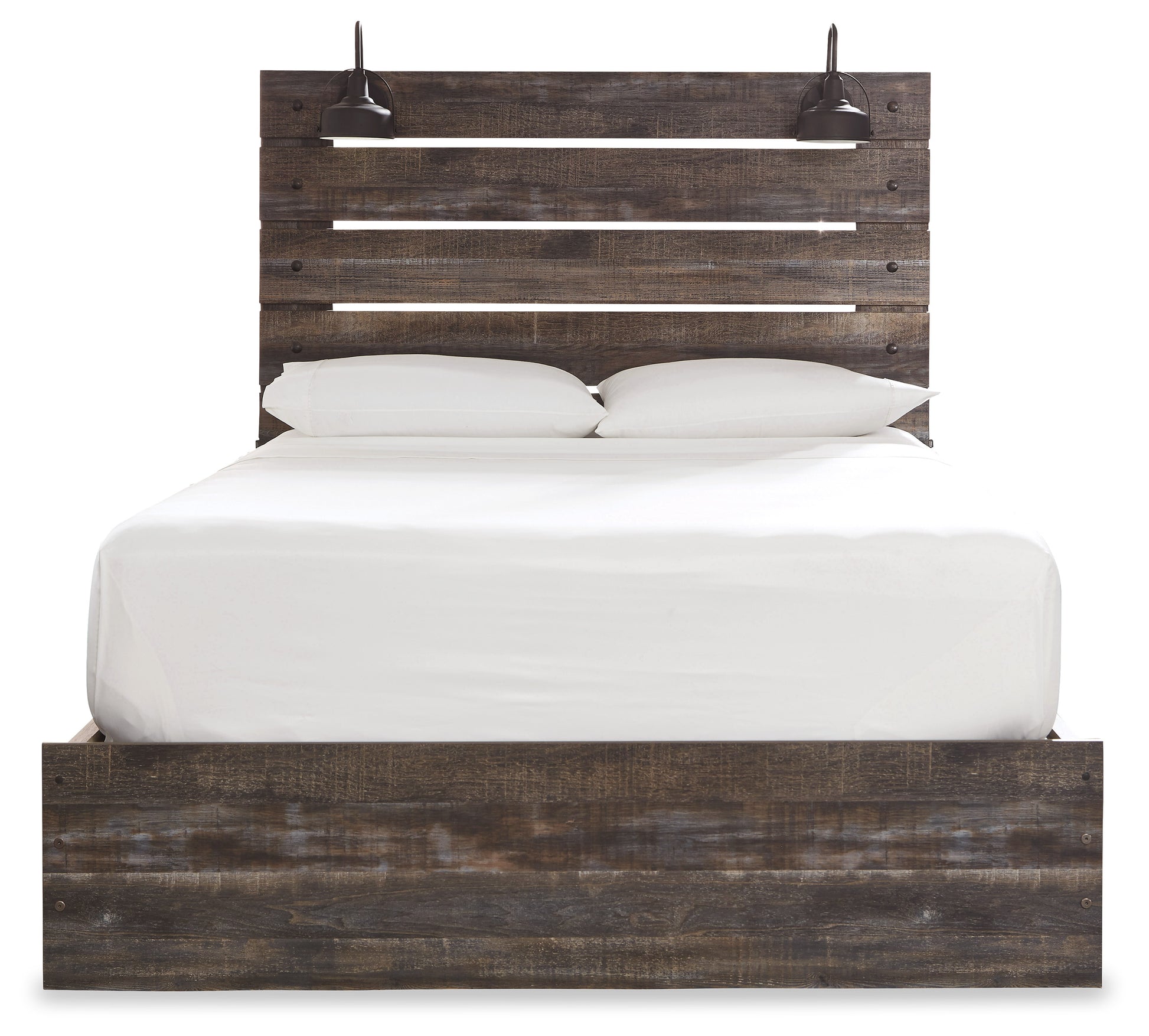 Drystan Queen Panel Bed with 4 Storage Drawers and 4 Cubbies