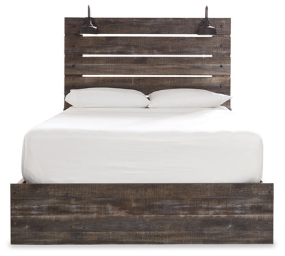 Drystan Queen Panel Bed with 4 Storage Drawers and 4 Cubbies