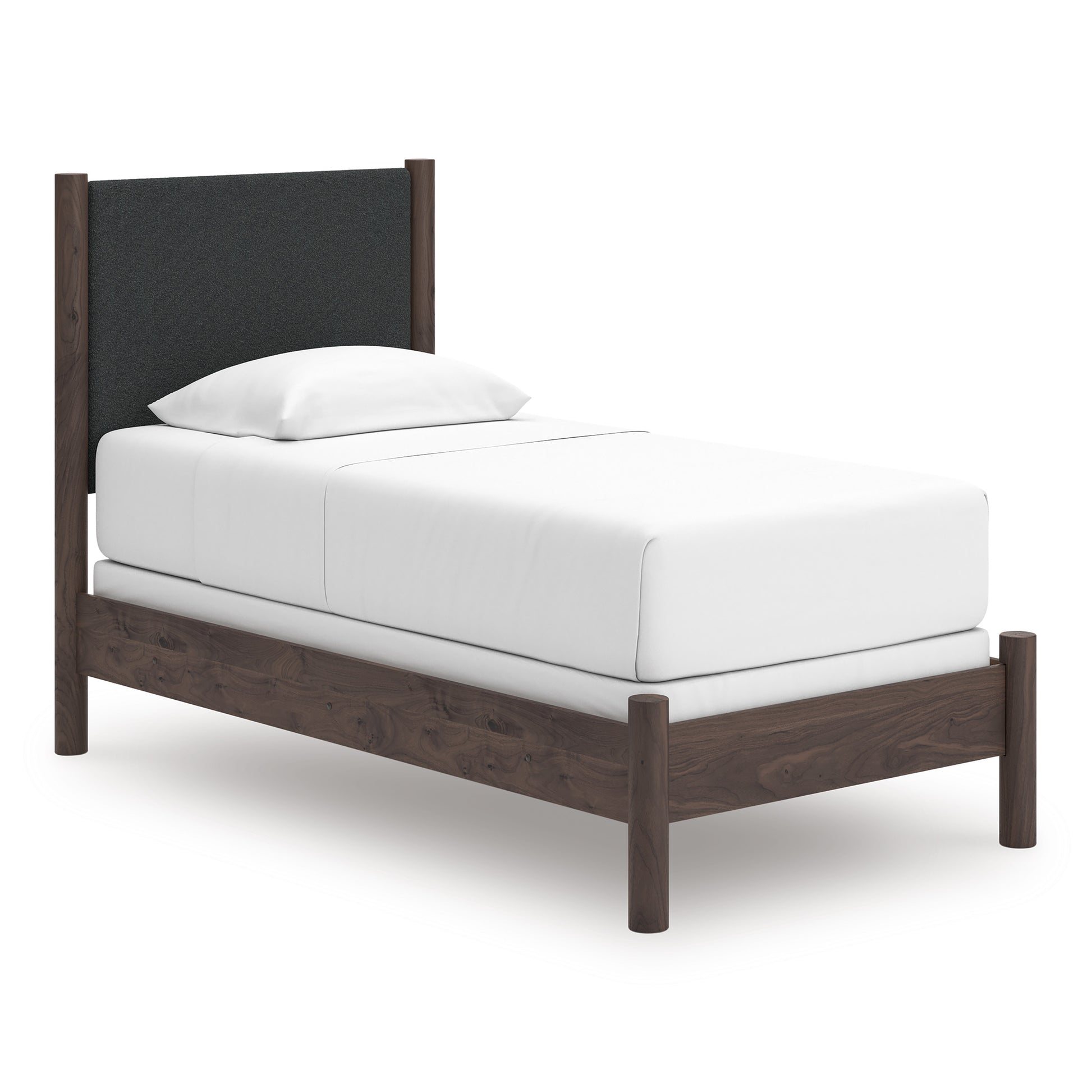 Ashley Cadmori Upholstered Panel Bed Twin Brown
