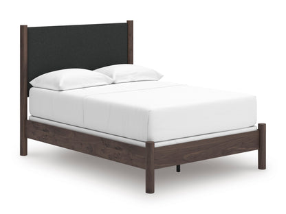 Ashley Cadmori Upholstered Panel Bed Full Double Brown