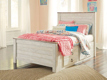 Willowton Full Panel Bed with 2 Storage Drawers