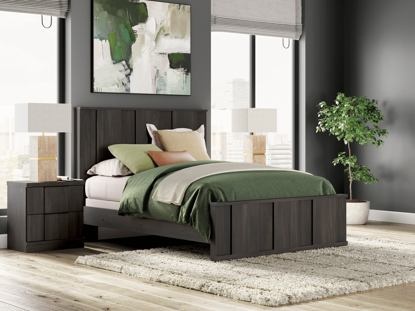 Jadiston Panel Bed Queen