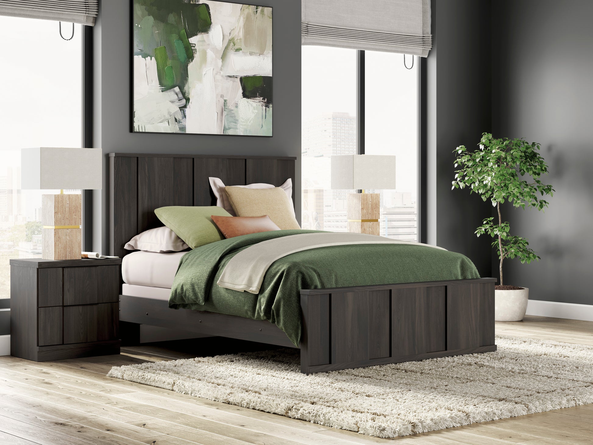 Jadiston Panel Bed Queen