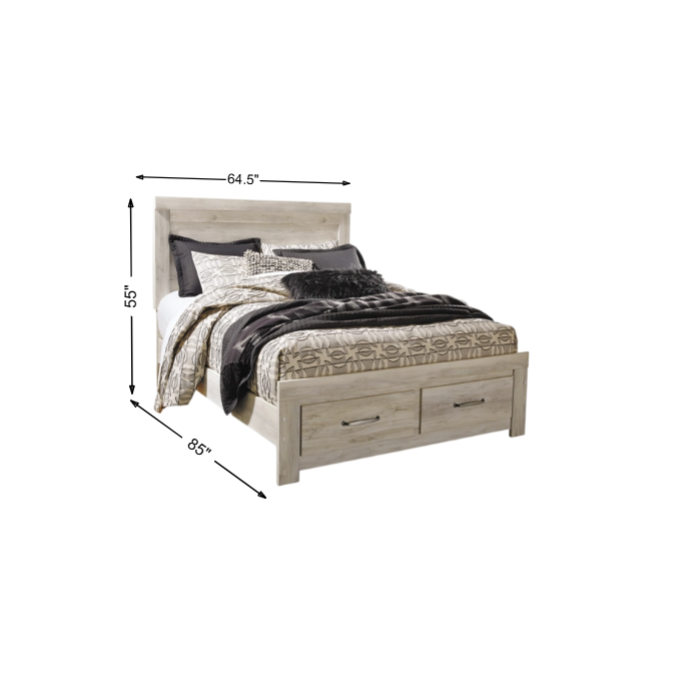 Bellaby Queen Platform Bed with 2 Storage Drawers