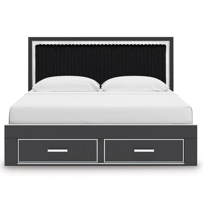 Birmonton Upholstered Panel Storage Bed