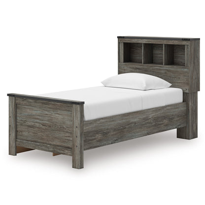 Frandern Bookcase Panel Bed with Storage