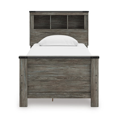 Frandern Bookcase Panel Bed with Storage