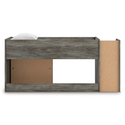 Frandern Twin Loft Bed with Bookcase Storage