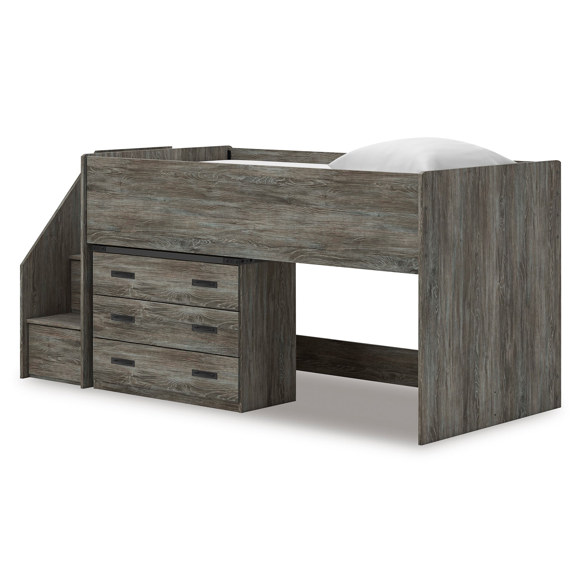 Frandern Twin Loft Bed with Drawer Storage