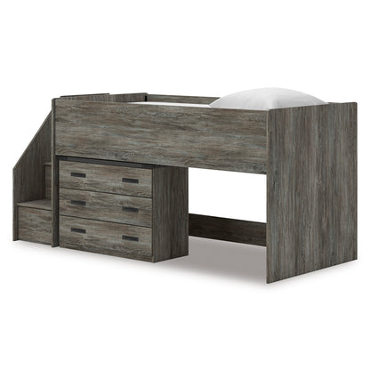 Frandern Twin Loft Bed with Drawer Storage