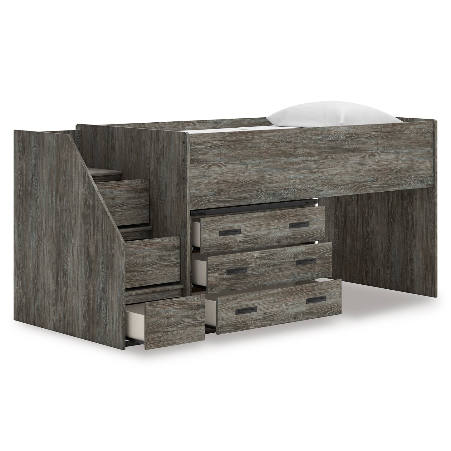 Frandern Twin Loft Bed with Drawer Storage