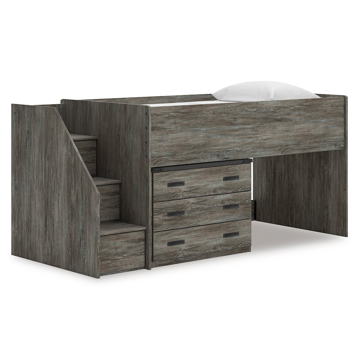 Frandern Twin Loft Bed with Drawer Storage