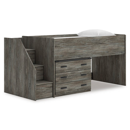 Frandern Twin Loft Bed with Drawer Storage