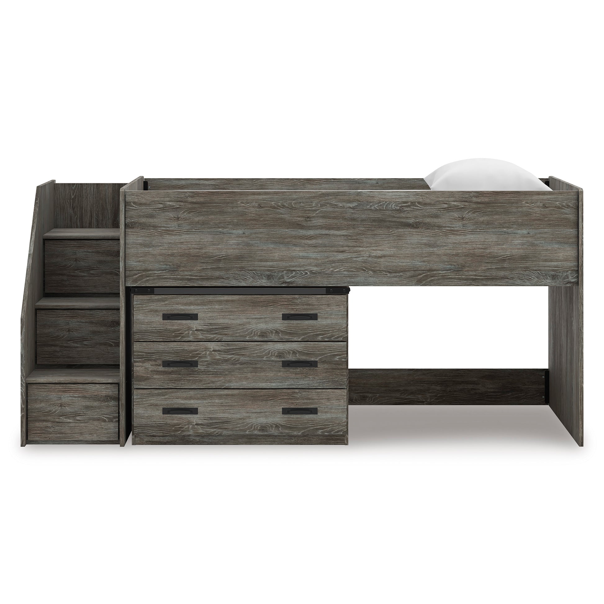 Frandern Twin Loft Bed with Drawer Storage