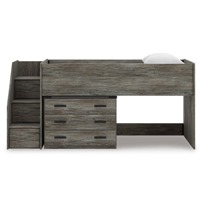 Frandern Twin Loft Bed with Drawer Storage