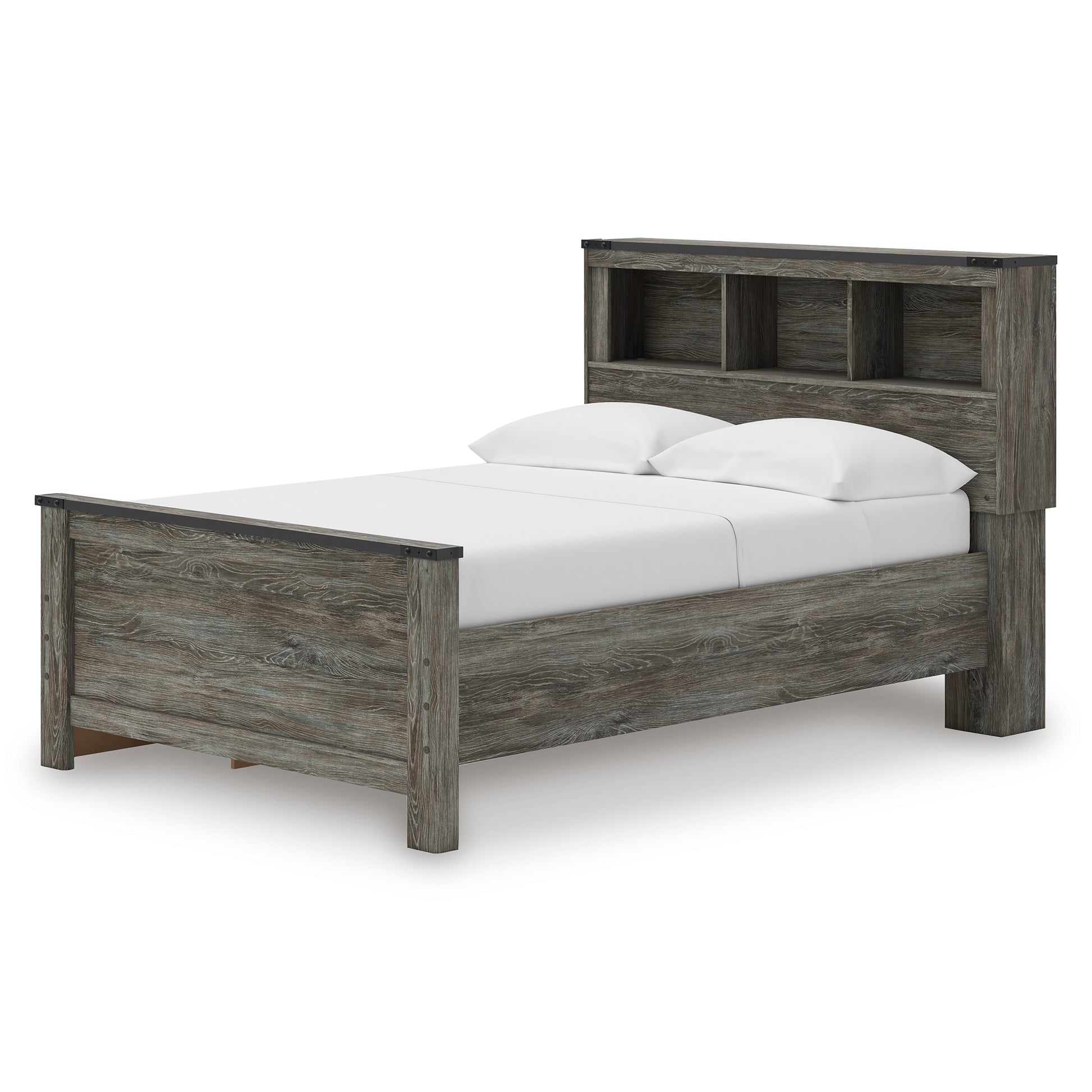 Frandern Bookcase Panel Bed with Storage