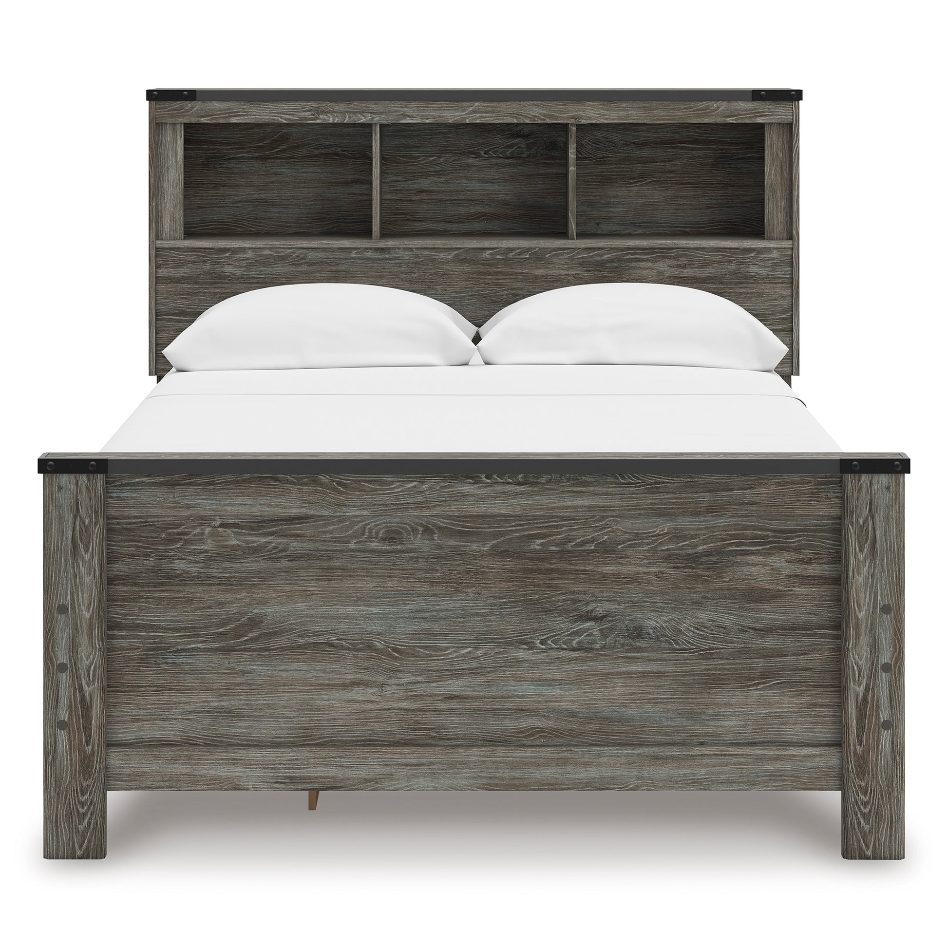 Frandern Bookcase Panel Bed with Storage