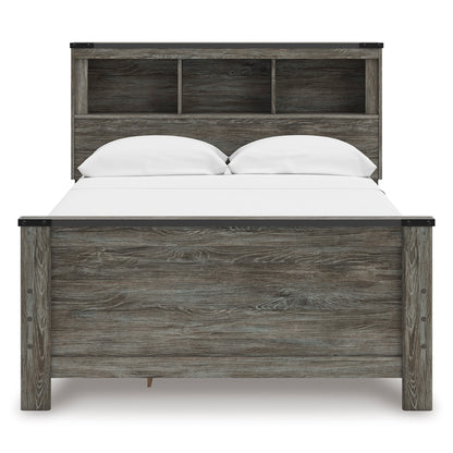 Frandern Bookcase Panel Bed with Storage