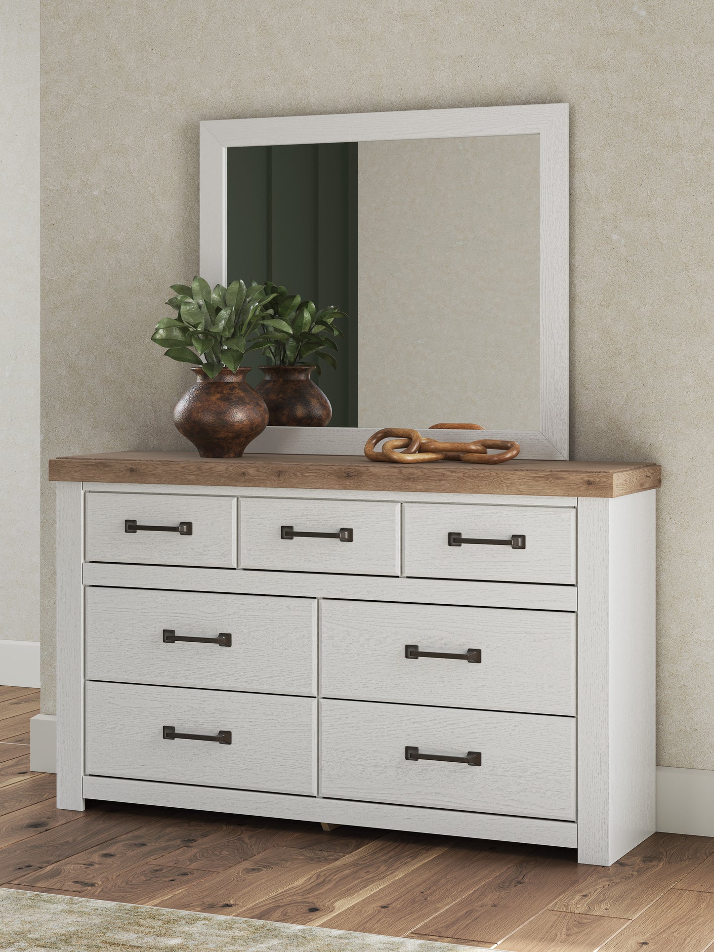 Ashley Savonport Dresser and Mirror