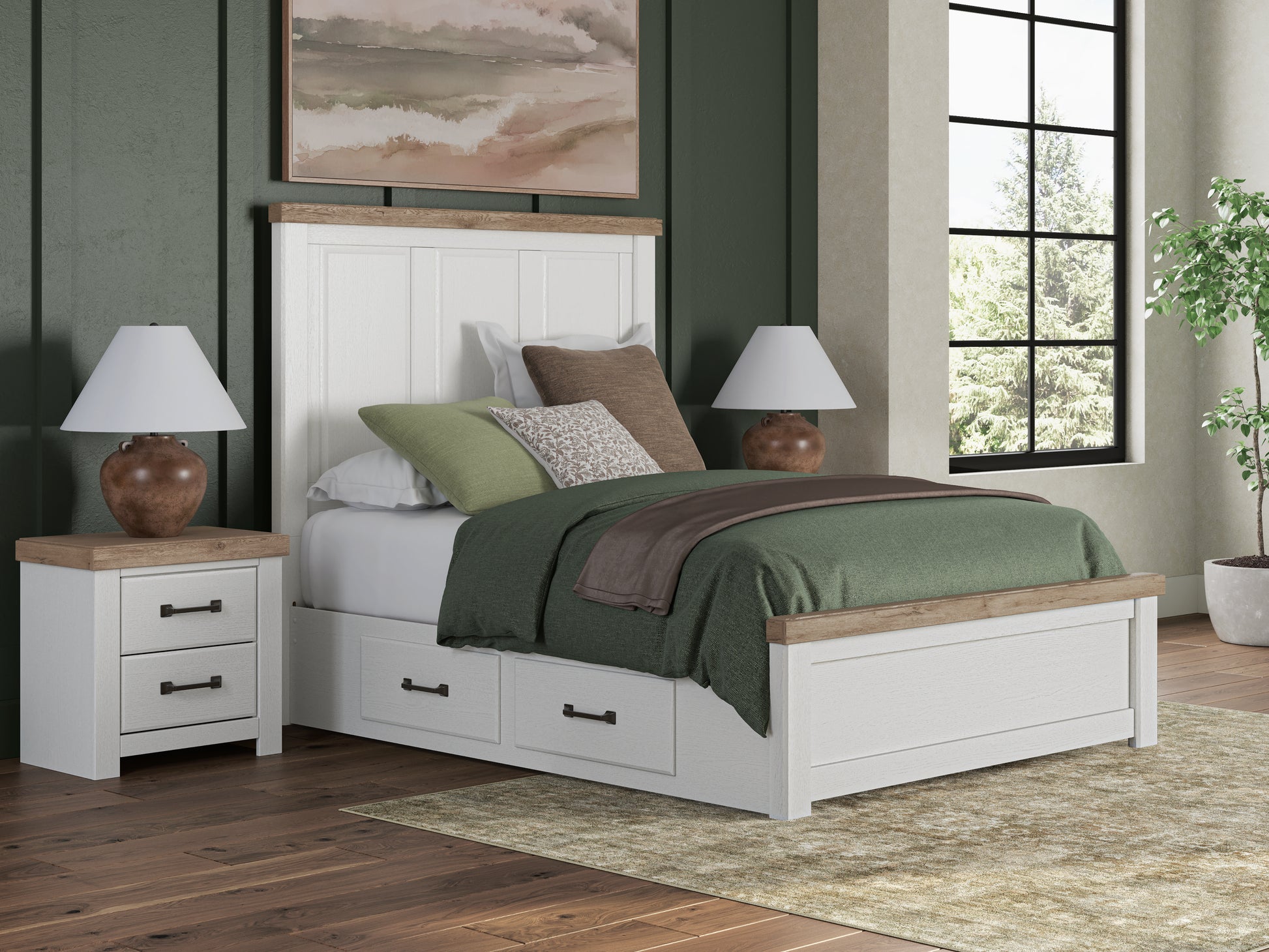Ashley Savonport Panel Bed with Side Storage