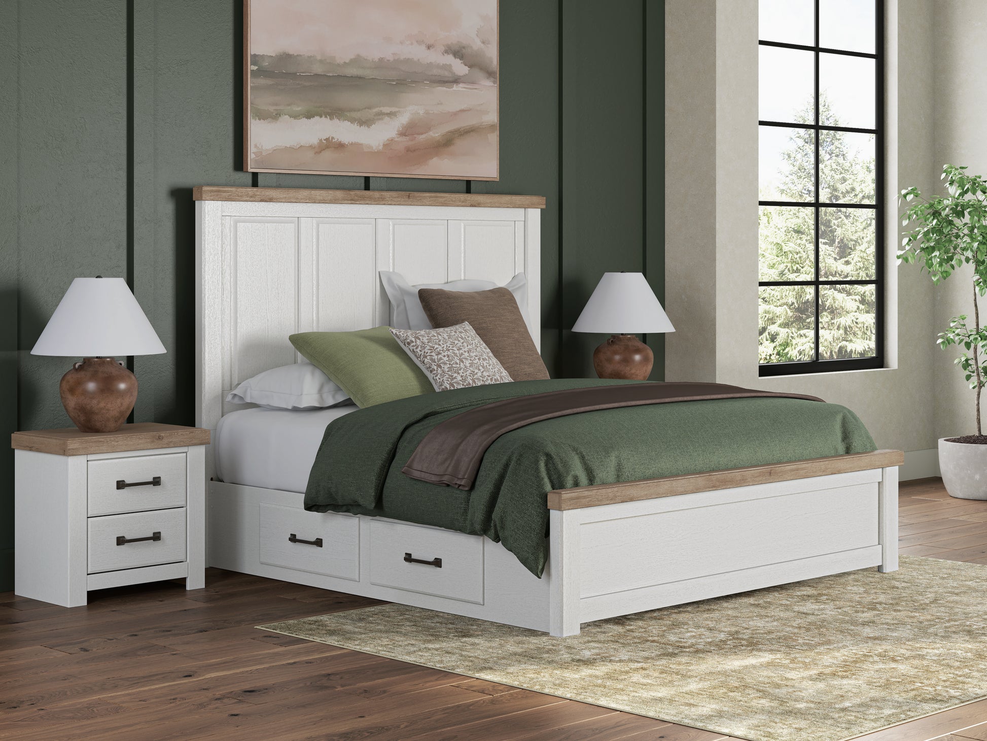 Ashley Savonport Panel Bed with Side Storage