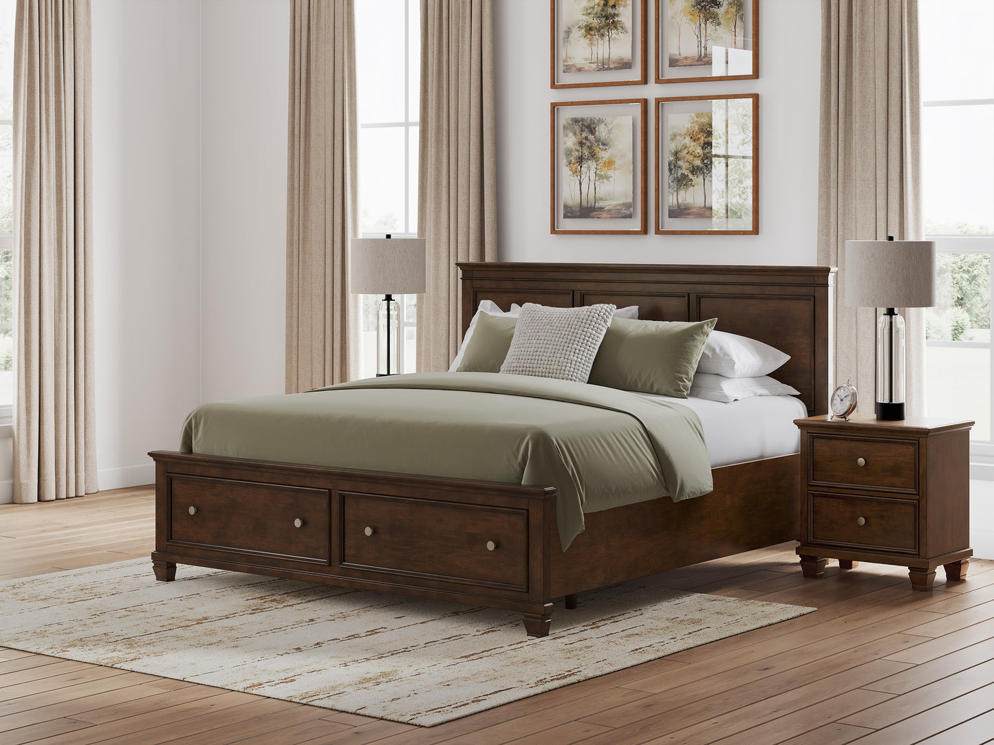 Danabrin Panel Storage Bed