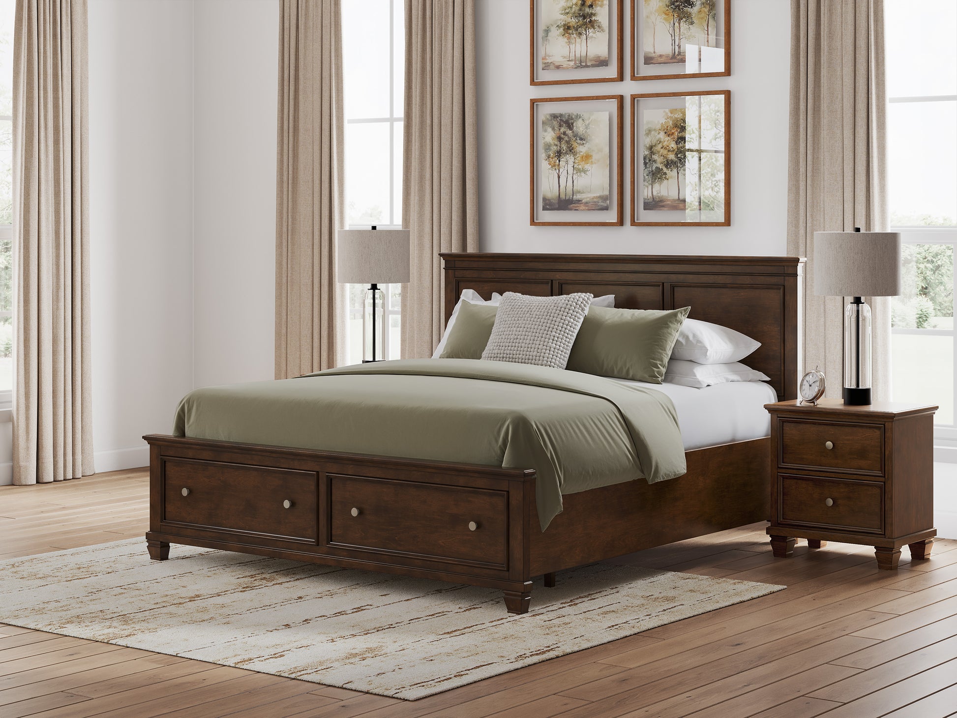 Danabrin Panel Storage Bed