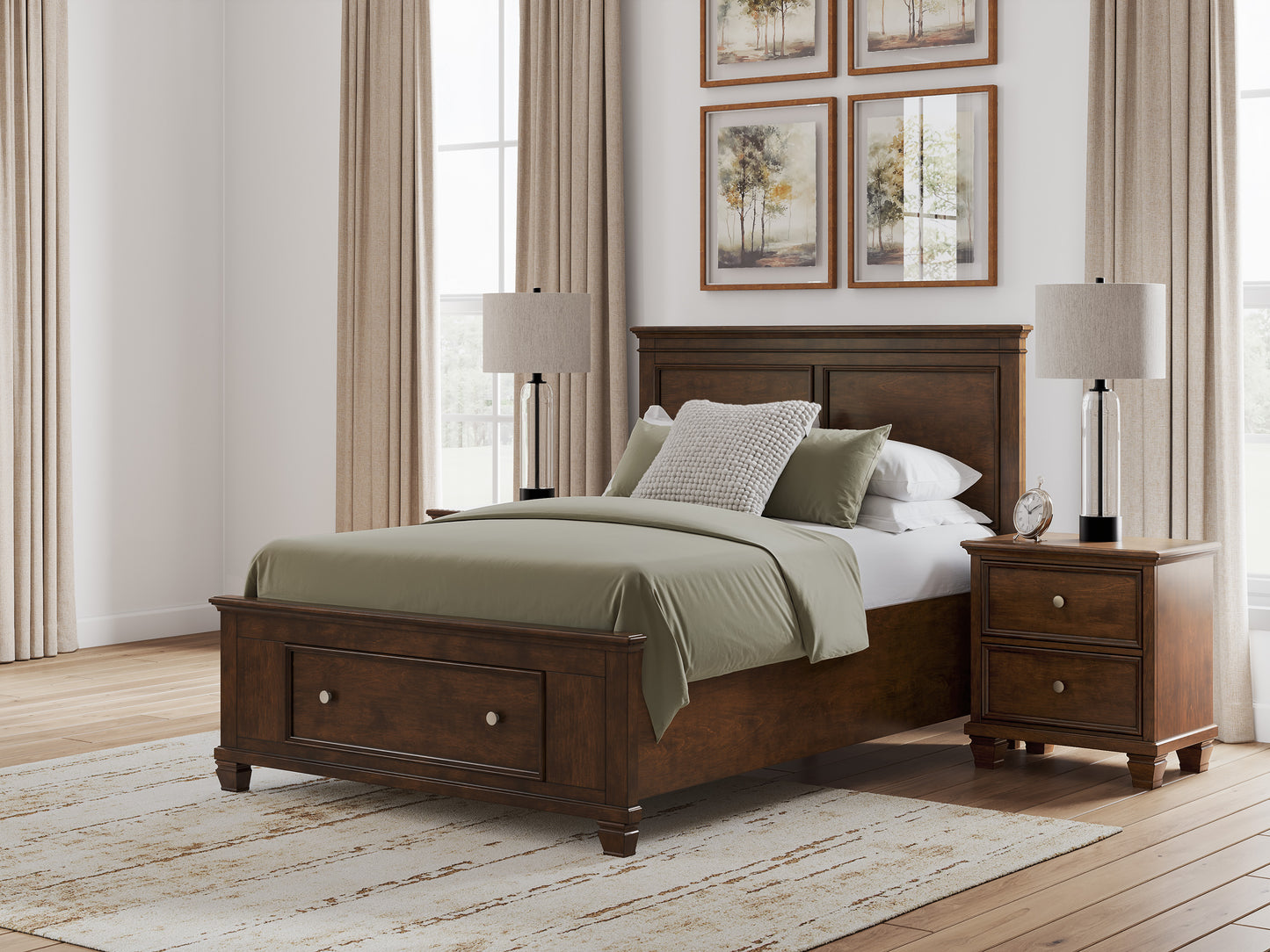 Danabrin Panel Storage Bed